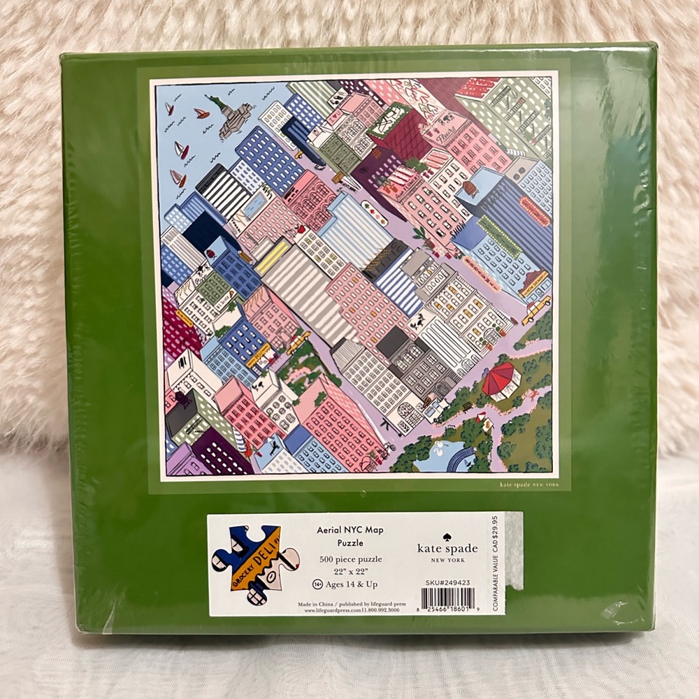 Kate Spade Aerial NYC map puzzle - Picture 2 of 4
